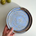 Ceramic plate w crystal glaze