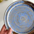 Ceramic plate w crystal glaze