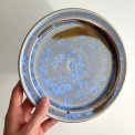 Ceramic plate w crystal glaze