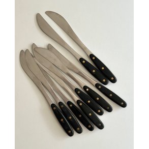 Hackman Finland stainless bordknive, 8 stk samlet