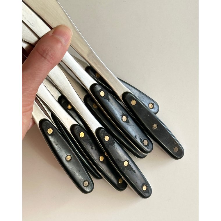 Hackman Finland stainless bordknive, 8 stk samlet