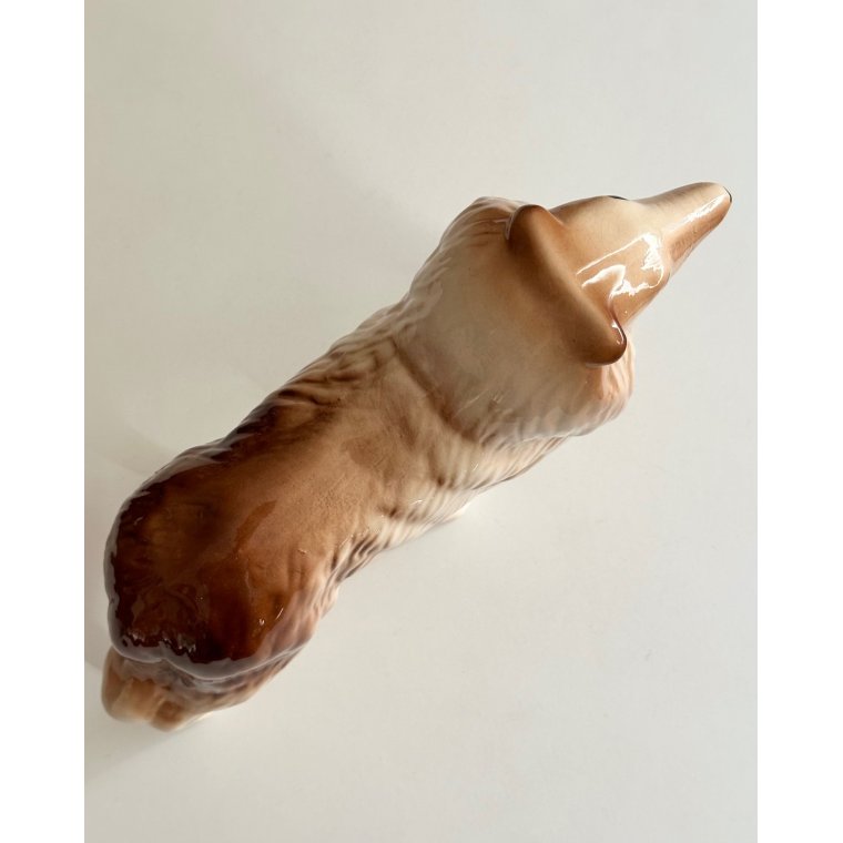 Faience figure, collie