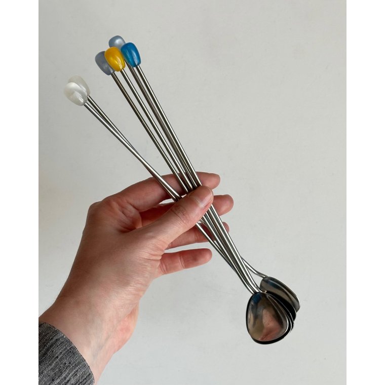 Mid century drinksskeer, 6 stk samlet