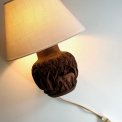 Tablelamp, hand carved wood