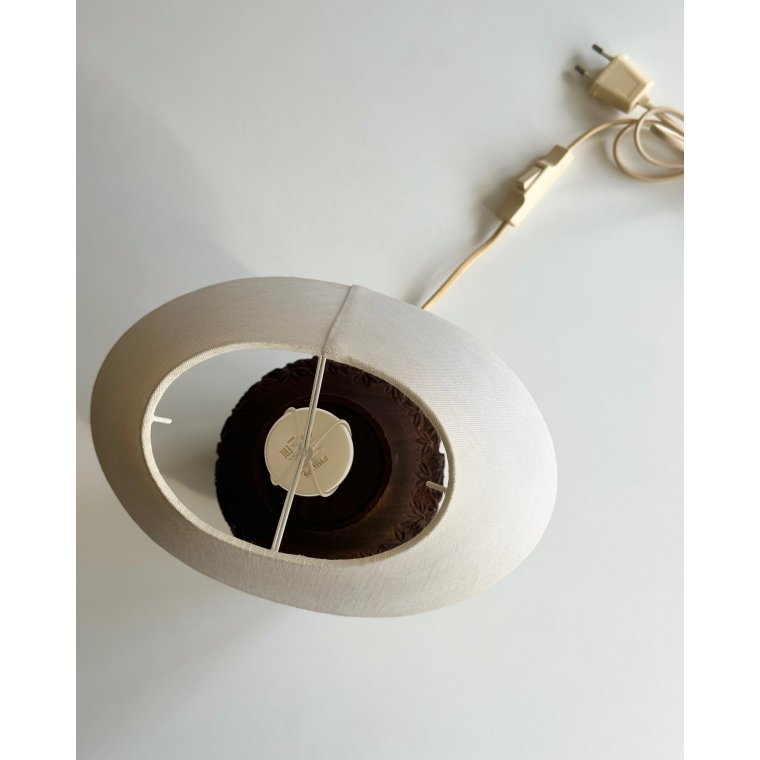 Tablelamp, hand carved wood