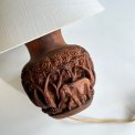 Tablelamp, hand carved wood