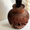 Tablelamp, hand carved wood