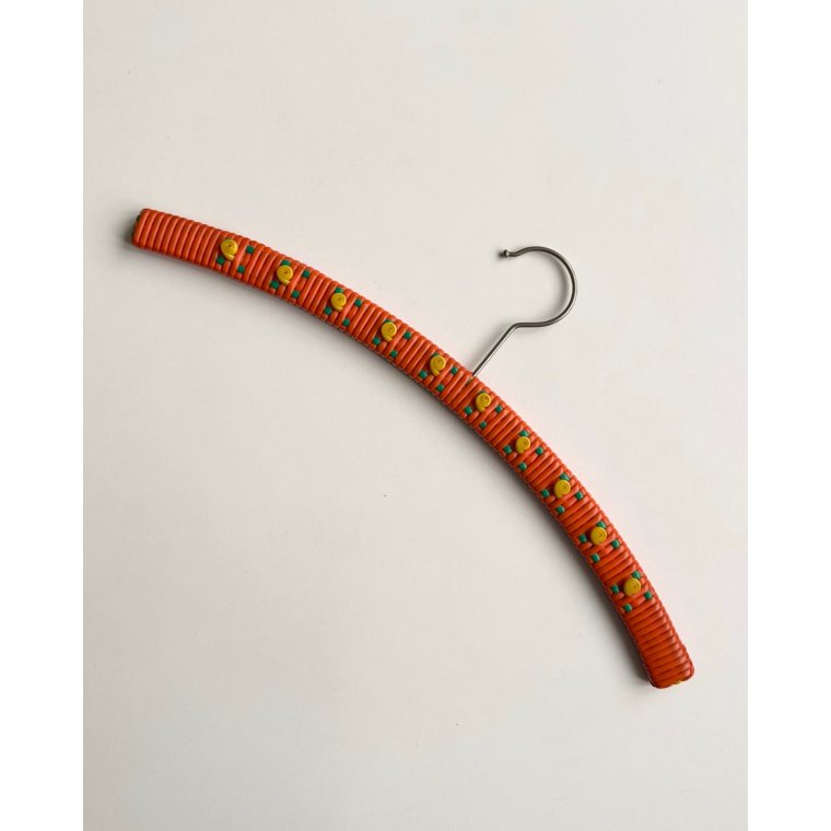 Retro bjle m plastbevikling, orange m roser