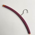 Retro hanger w plastic wrapping, purple/orange