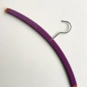 Retro hanger w plastic wrapping, purple/orange