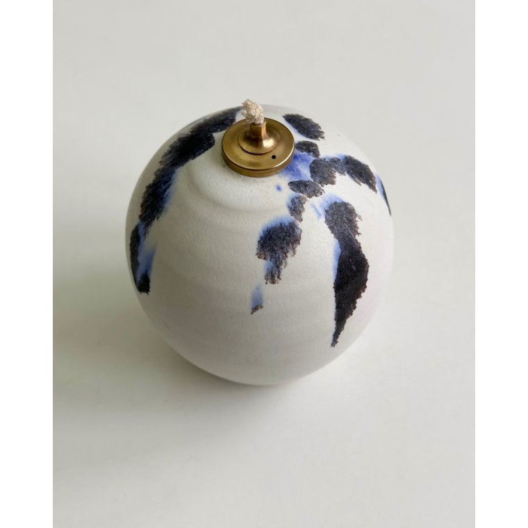 Karsten Nielsen oil lamp, Frederikshavn Stoneware