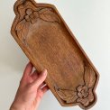 Wooden tray w flowers