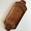 Wooden tray w flowers