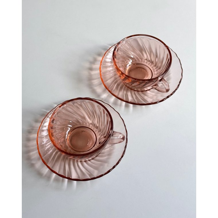 Espressokopper m swirl, Arcoroc, 2 stk samlet