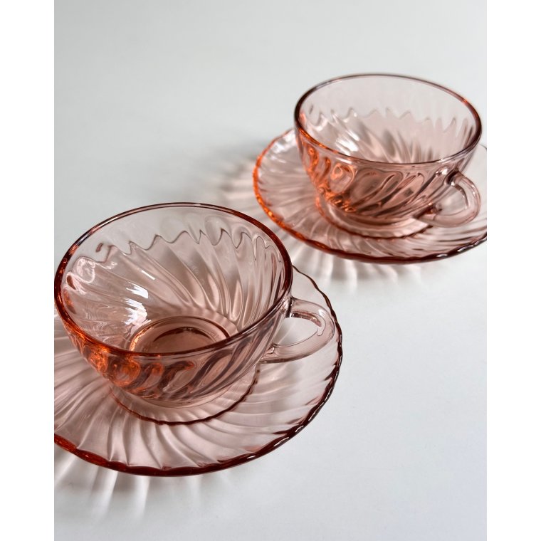 Espressokopper m swirl, Arcoroc, 2 stk samlet