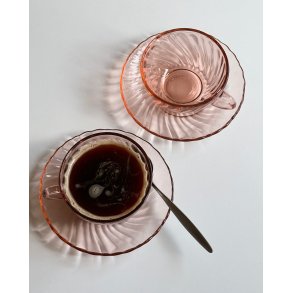 Espresso cups w swirl, Arcoroc, set of 2