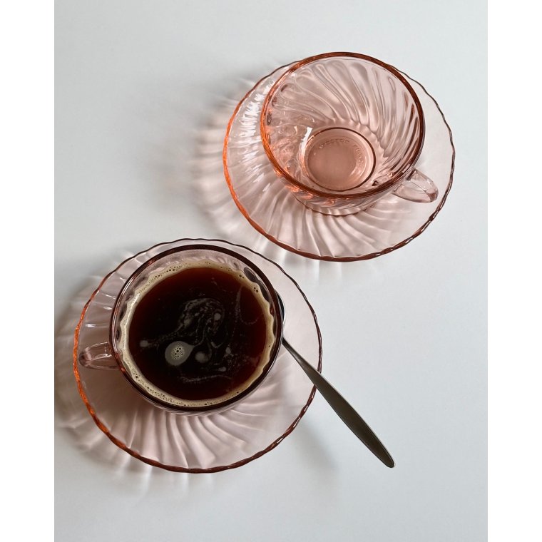 Espressokopper m swirl, Arcoroc, 2 stk samlet