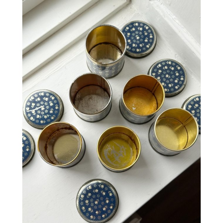 Midnight blue tins, ass. spices, set of 6