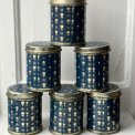 Midnight blue tins, ass. spices, set of 6