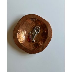 Copper dish, hammered