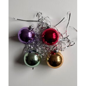 Retro Christmas balls, set of 4