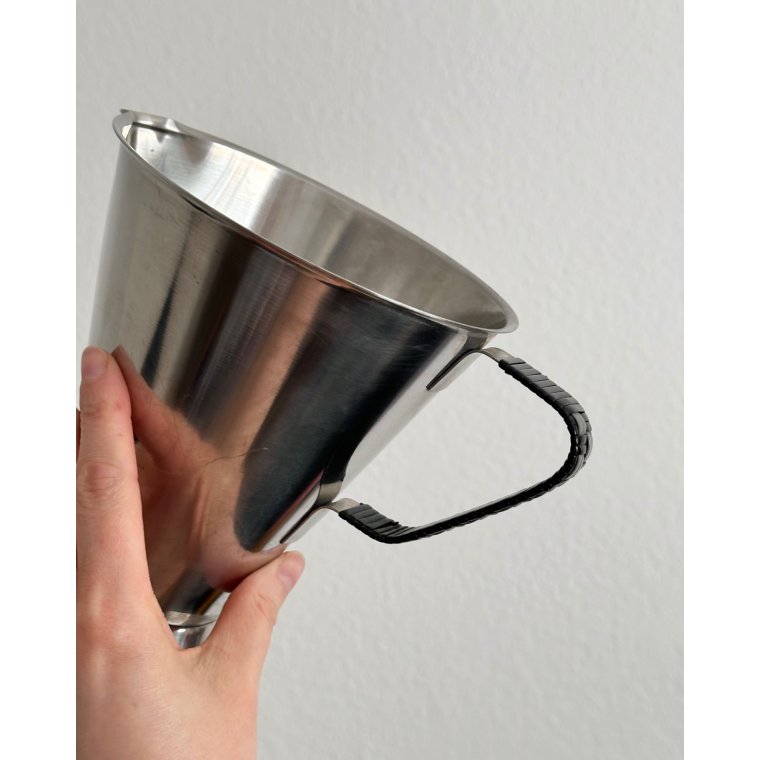 Rustfrit stl, sort flet m gr