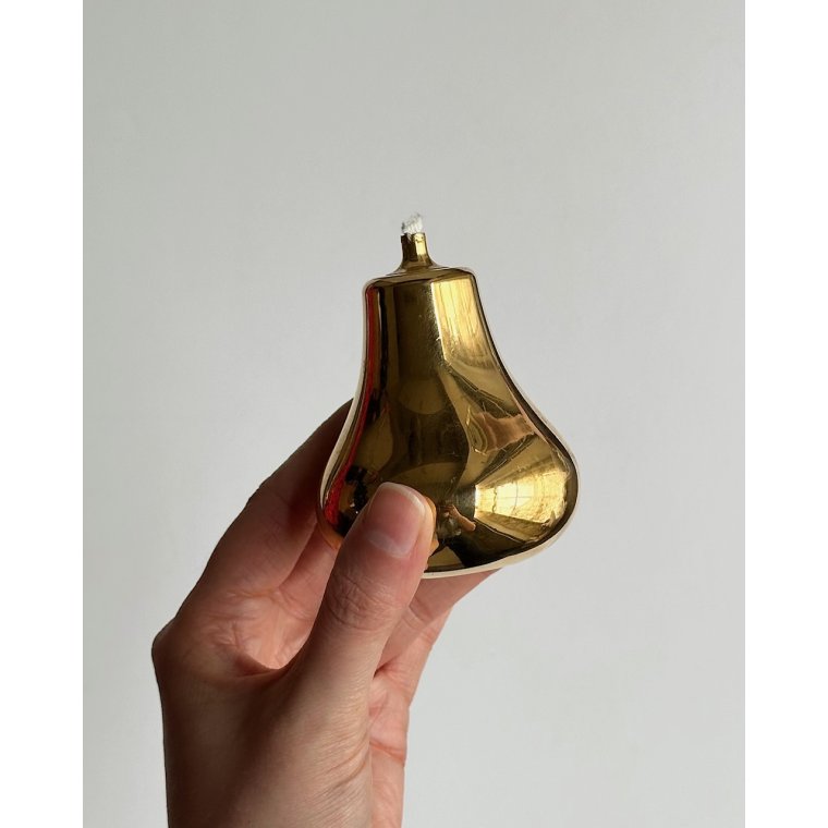Pear-shaped oil lamp, gold plated