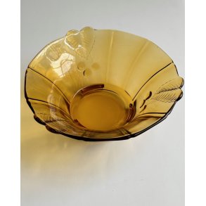 Amber glass bowl