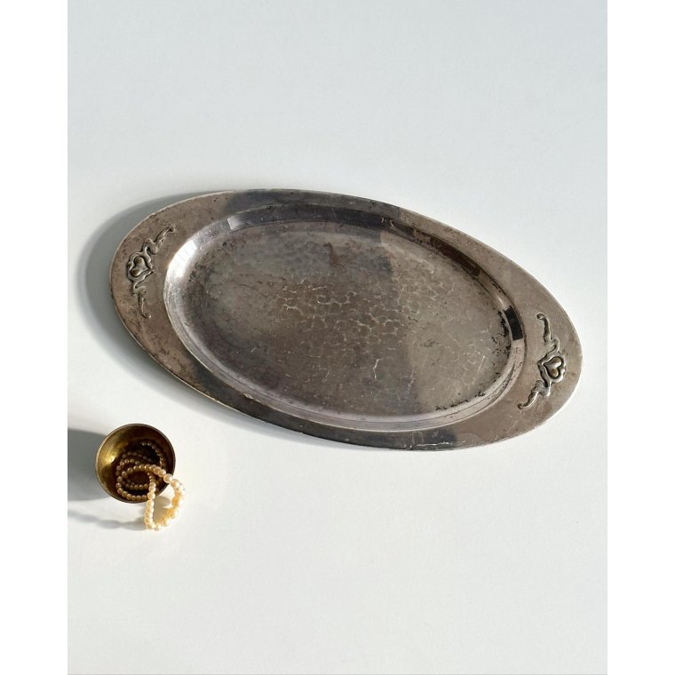 Patineret metalbakke, slvtone