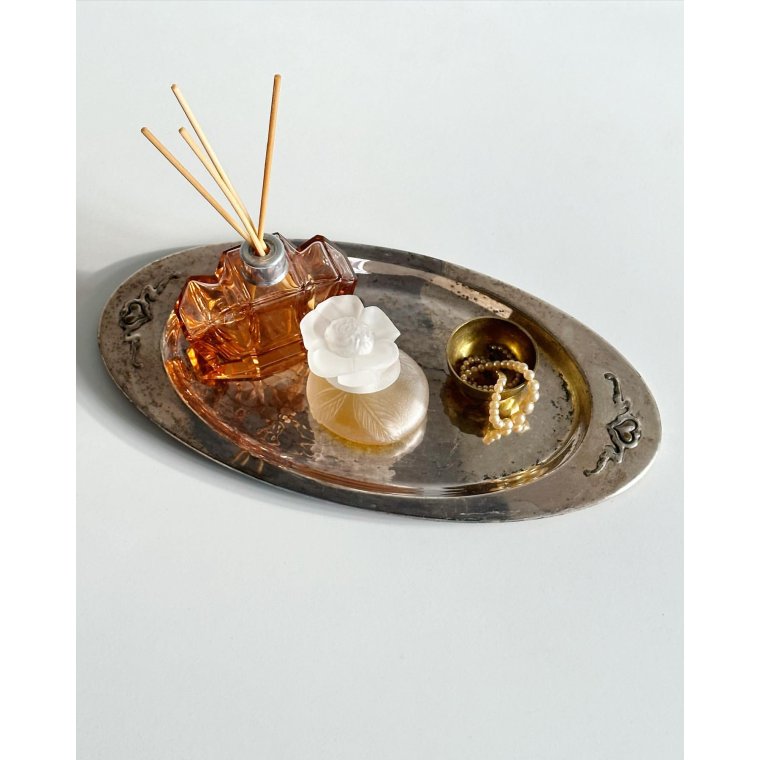 Patineret metalbakke, slvtone